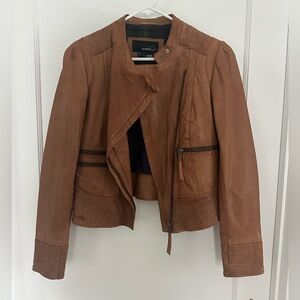 Mango Tan Leather Jacket